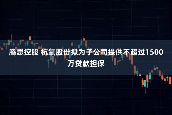 腾思控股 杭氧股份拟为子公司提供不超过1500万贷款担保