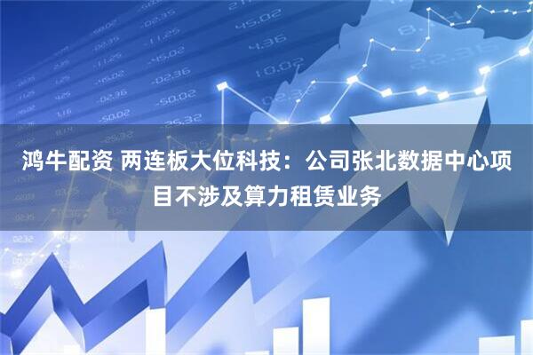 鸿牛配资 两连板大位科技：公司张北数据中心项目不涉及算力租赁业务