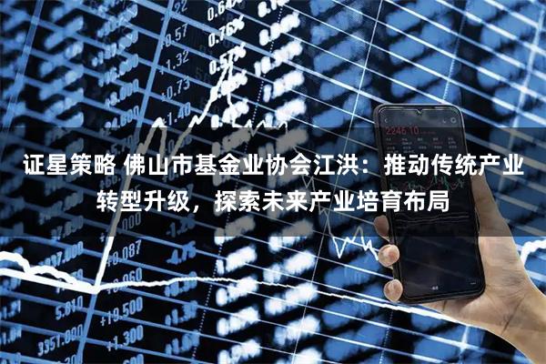 证星策略 佛山市基金业协会江洪：推动传统产业转型升级，探索未来产业培育布局