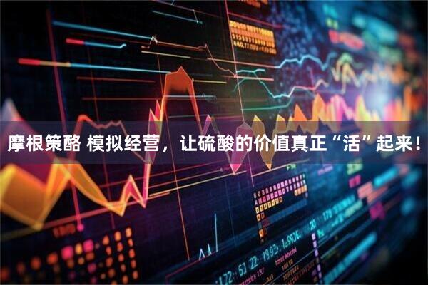 摩根策酪 模拟经营，让硫酸的价值真正“活”起来！